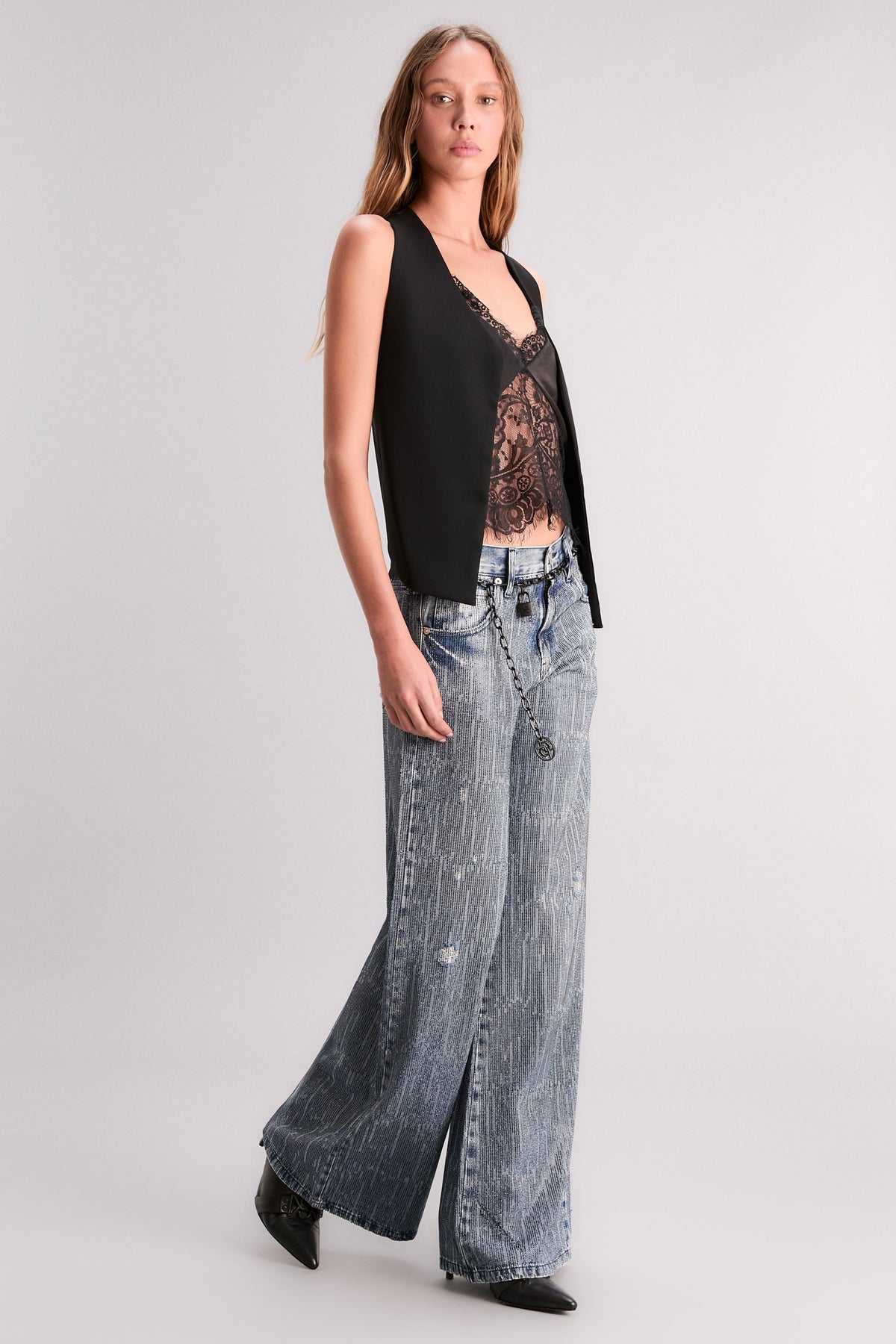 VAQUEROS AZULES CON CRISTAL FUNKY